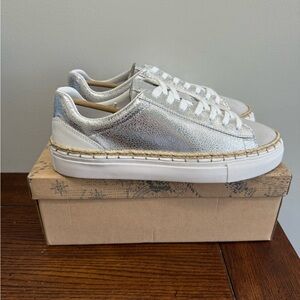 Free‎ People Women’s Scotty Sneaker Silver US 10